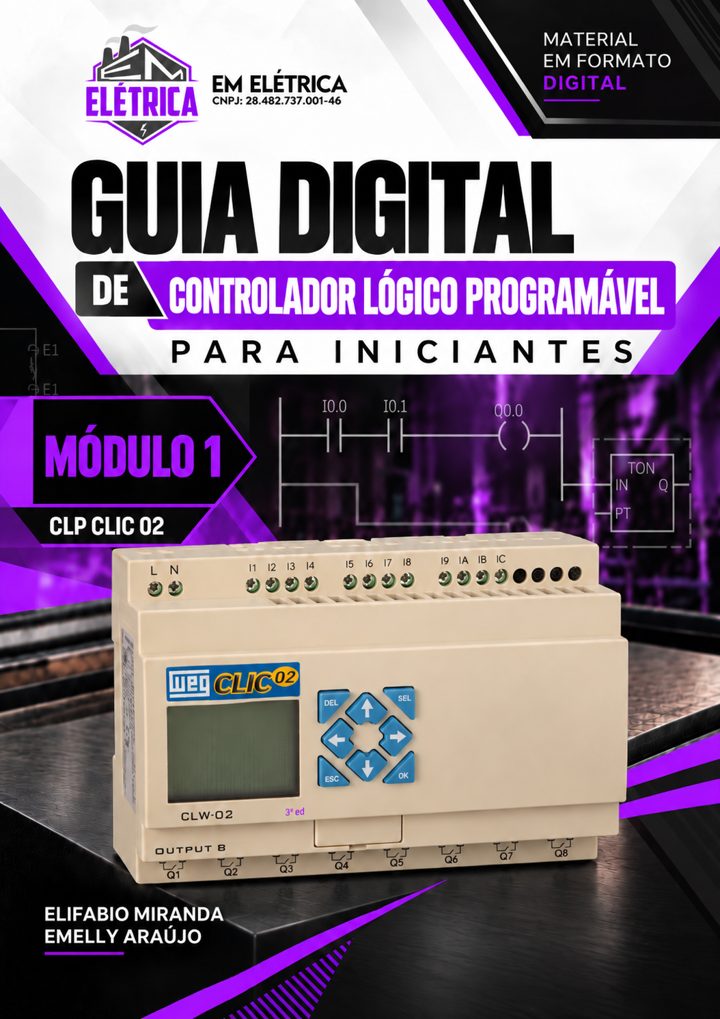 Capa do Guia Digital de Controlador Lógico Programável, Módulo 1
